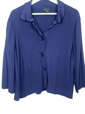 Next Woman Plus 3X Cardigan Jacket Navy Blue Button Front Workwear